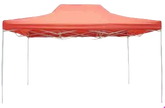 Red pop-up canopy tent on a transparent background