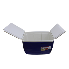 PRINCEWARE Blue Ice Box 5 pc SET with Side Handles, Lid Lock & 6-Glass Holder - 3497C3 - 60L + 30L + 14L + 6L + 1.25L