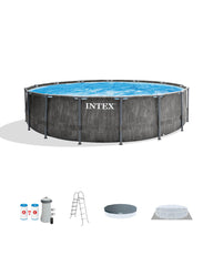 Intex Greywood Prism Frame Premium Swimming Pool Set - 2 sizes
