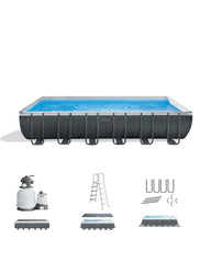 Rectangular Ultra XTR® Frame Above Ground Pool w/ Sand Filter Pump