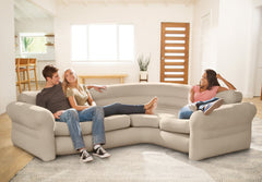 Intex Inflatable L-Shaped Corner Couch (Sofa) - Beige color