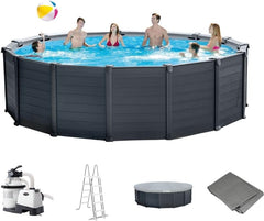 Graphite Gray Panel Pool Set 4.78X1.24Mt.
