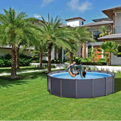 Graphite Gray Panel Pool Set 4.78X1.24Mt.