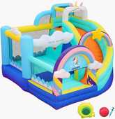 Flobo Unicorn Bouncy Castle for Kids 320 x 290 x 235cm
