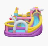 Flobo Bouncy House Castle with rainbow colored unicorn for kids 365 x 315 x 250cm
