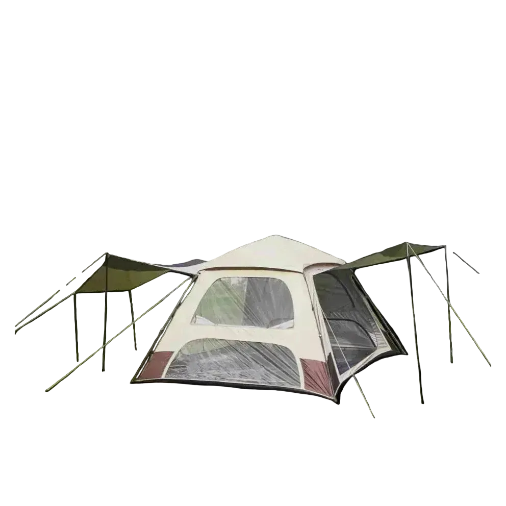Camping Tent, 8 Person Pop Up Tent Removable Instant Tent, Doors and Windows on all 4 sides, for Outdoor, Picnic, Camping, Family, Friends Gathering, 300×300×220cm