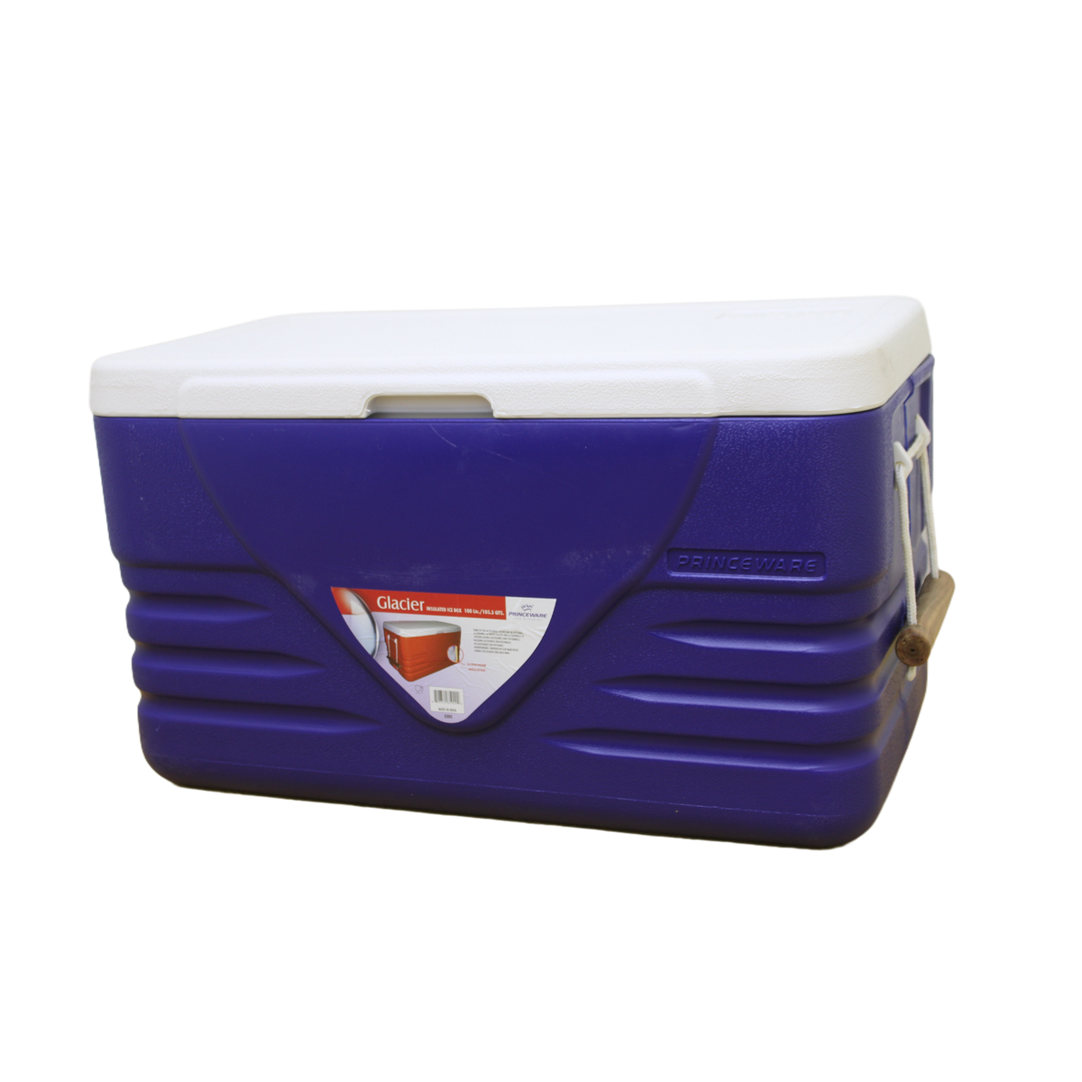 PRINCEWARE 100L Blue Ice Box with Strong Flexible Side Handles, Lid Lock. #3502