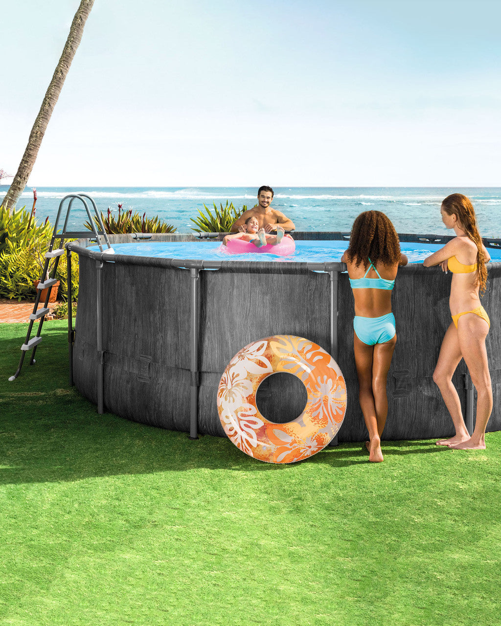 Intex Greywood Prism Frame Premium Swimming Pool Set - 2 sizes
