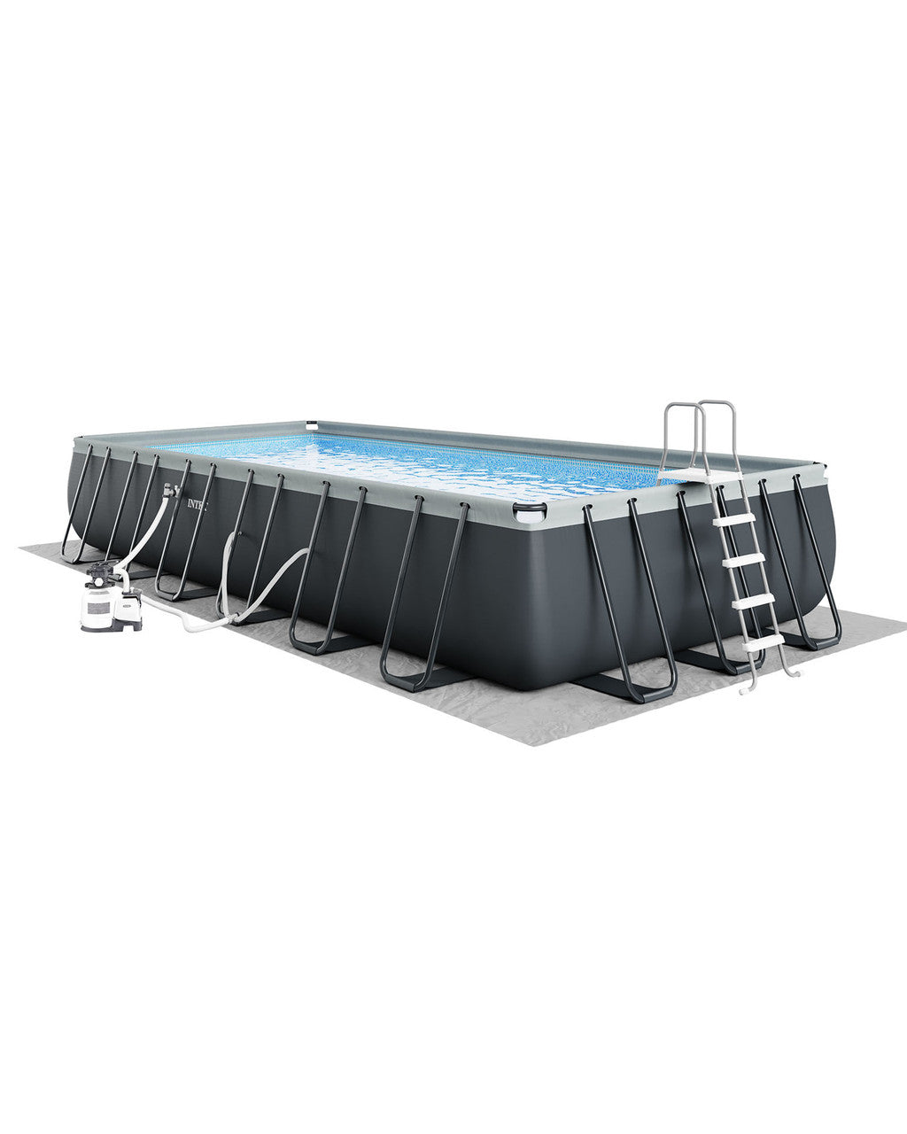 Rectangular Ultra XTR® Frame Above Ground Pool w/ Sand Filter Pump