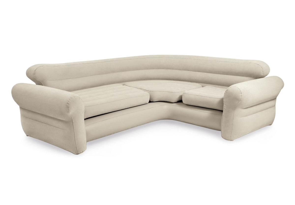 Intex Inflatable L-Shaped Corner Couch (Sofa) - Beige color