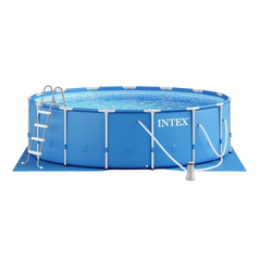 Intex above-ground pool with ladder on a transparent background