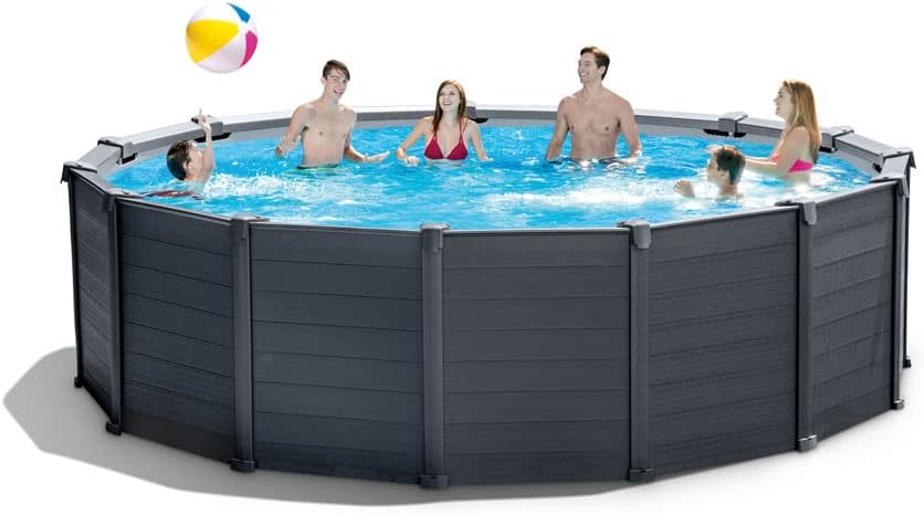 Graphite Gray Panel Pool Set 4.78X1.24Mt.