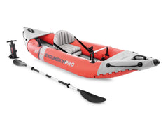 INTEX Excursion Pro Inflatable Kayak Series: Includes Deluxe 86in Kayak Paddles and High-Output Pump Ÿ?? SuperTough PVC Ÿ?? Adjustable Bucket Seat Ÿ?? Fishing Rod Holders Ÿ?? Grab Handles