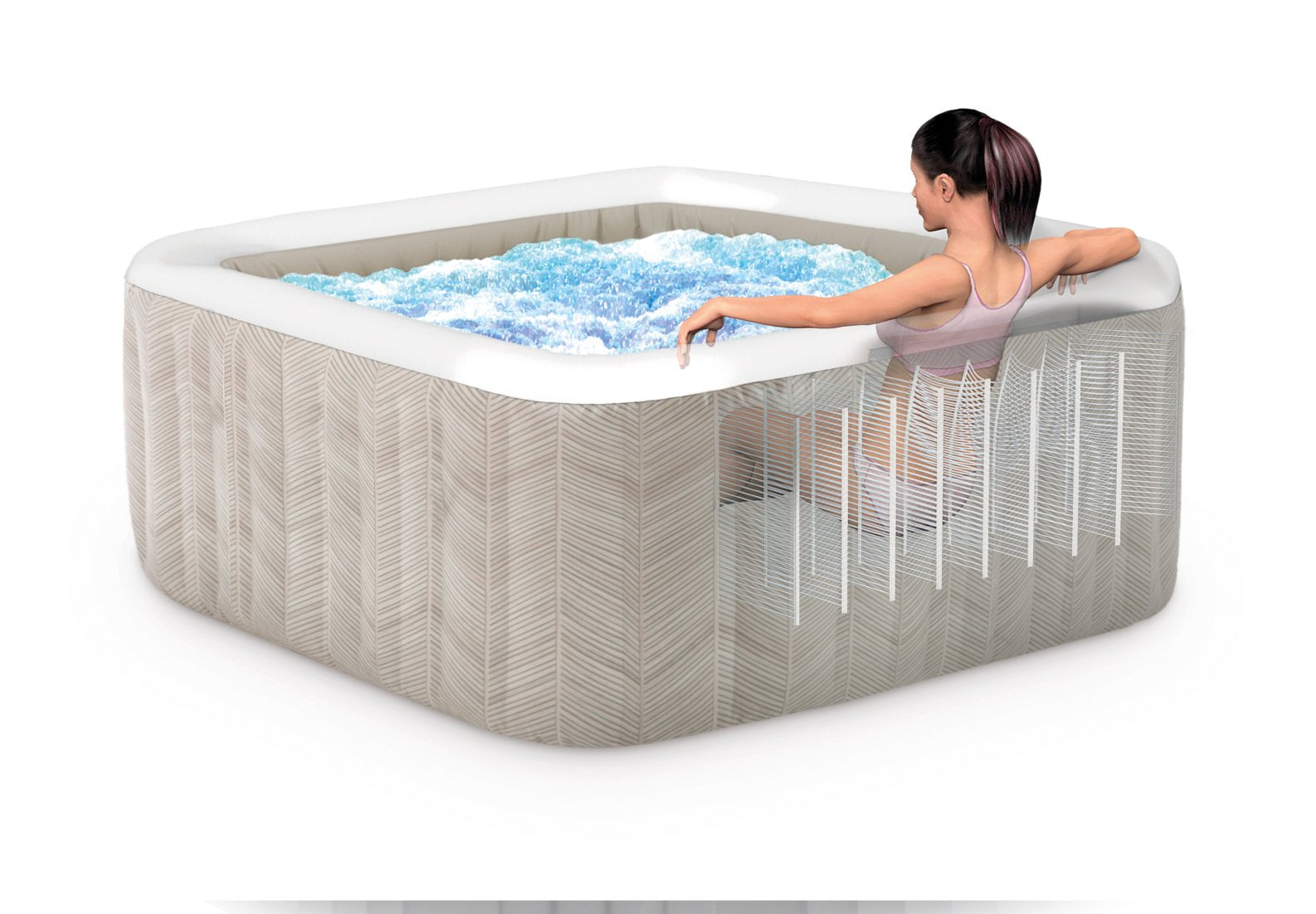 Bubble Spa 6-Persons - HydroMassage Chevron Deluxe