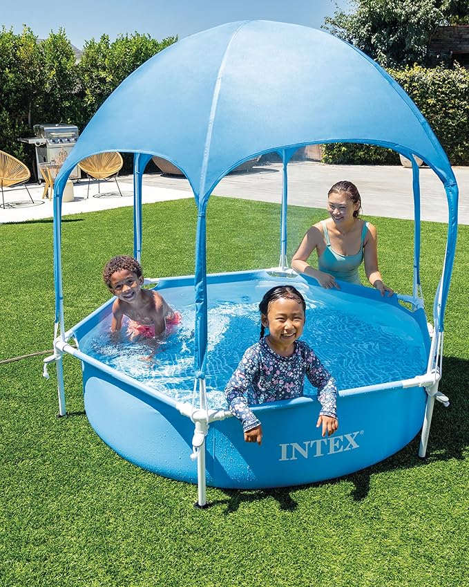 Intex Canopy Metal Frame Pool 183x38cm. Ages 3+