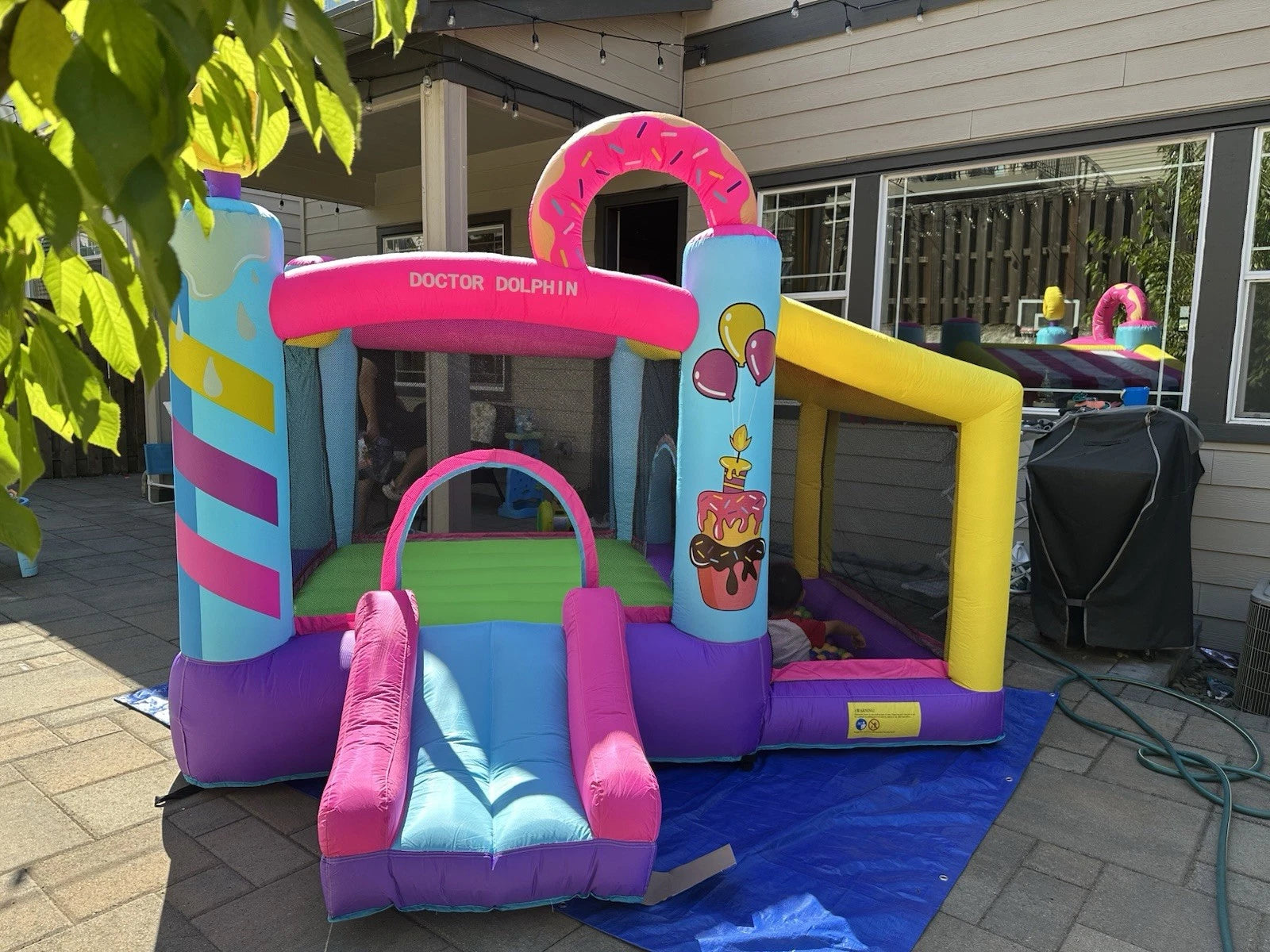 Flobo Doughnuts Bouncy Castle For Kids 290 x 270 x 220cm