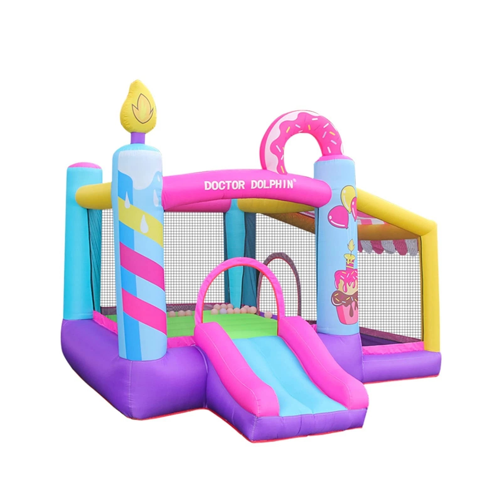 Flobo Doughnuts Bouncy Castle For Kids 290 x 270 x 220cm
