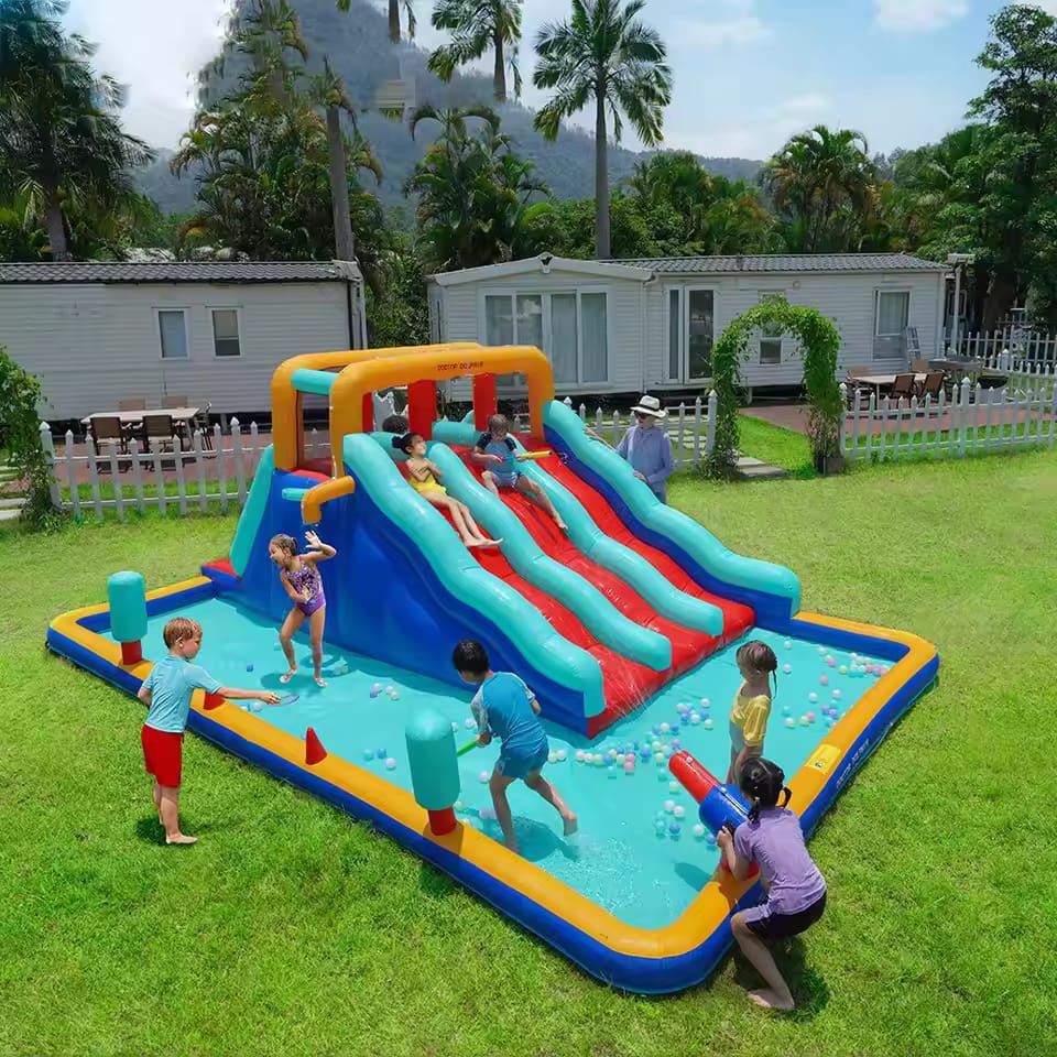Flobo Water Slides Bouncy Castle For Kids 580 x 400 x 220cm