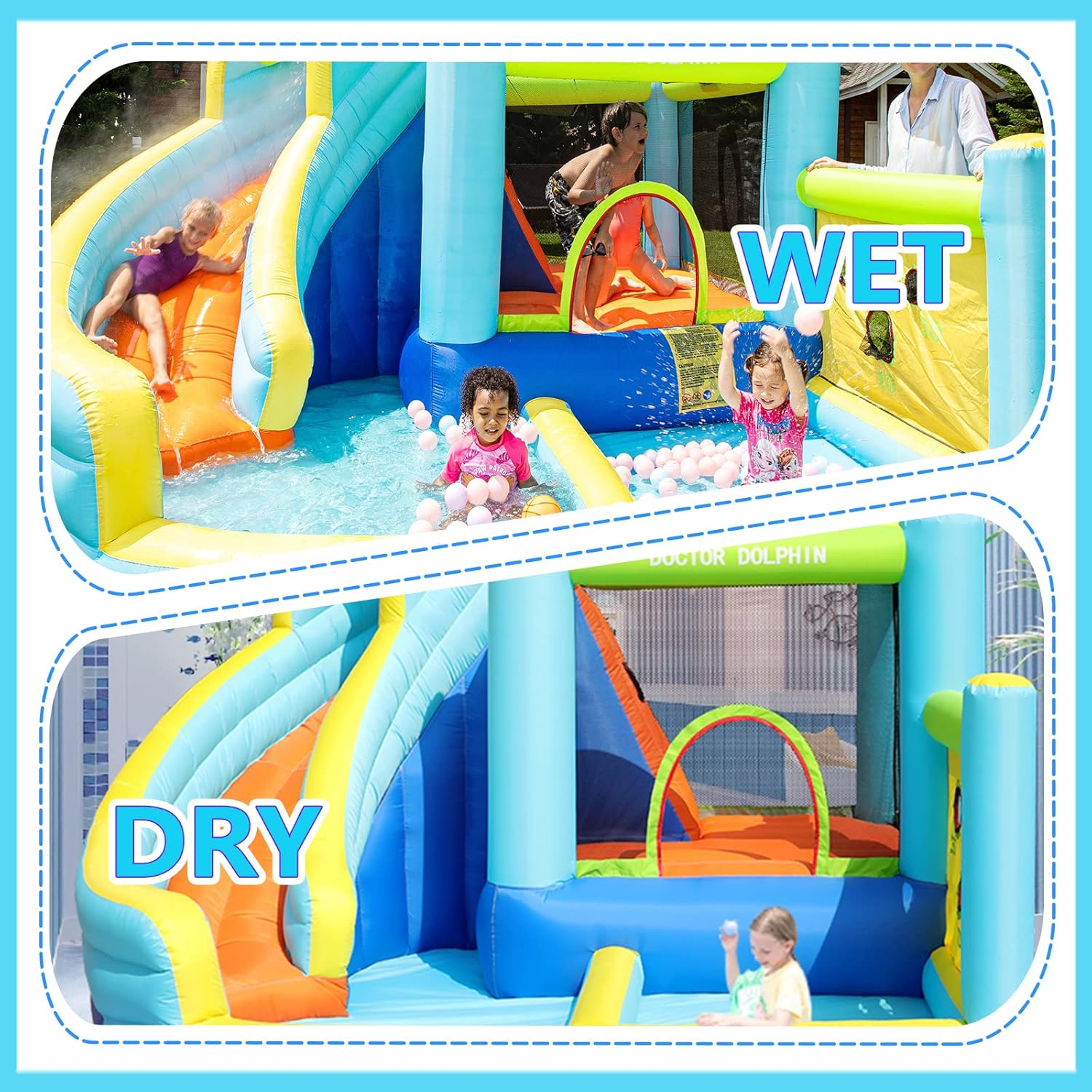 Flobo Water Park Bouncy Castle for Kids 360x340x218cm