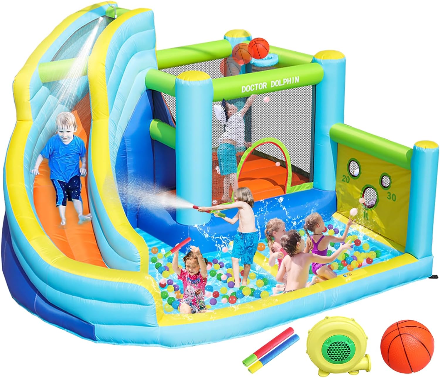 Flobo Water Park Bouncy Castle for Kids 360x340x218cm