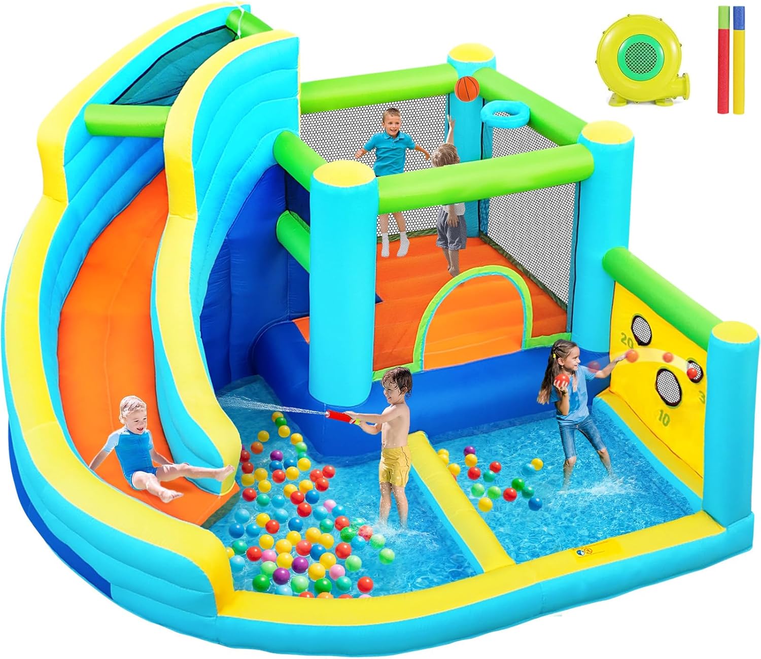 Flobo Water Park Bouncy Castle for Kids 360x340x218cm