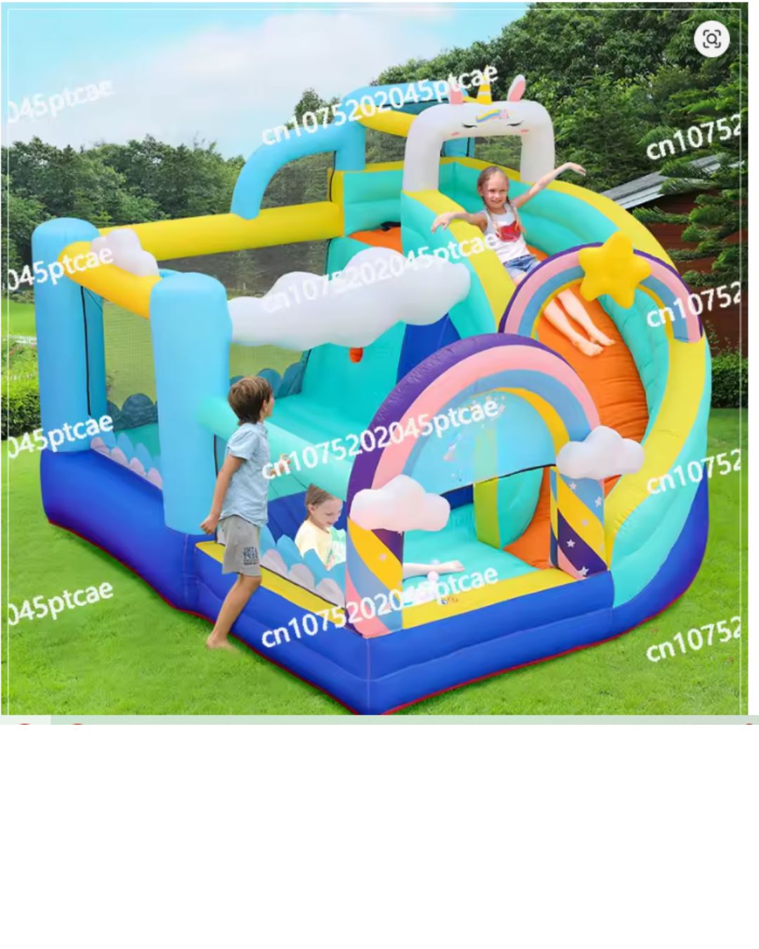 Flobo Unicorn Bouncy Castle for Kids 320 x 290 x 235cm