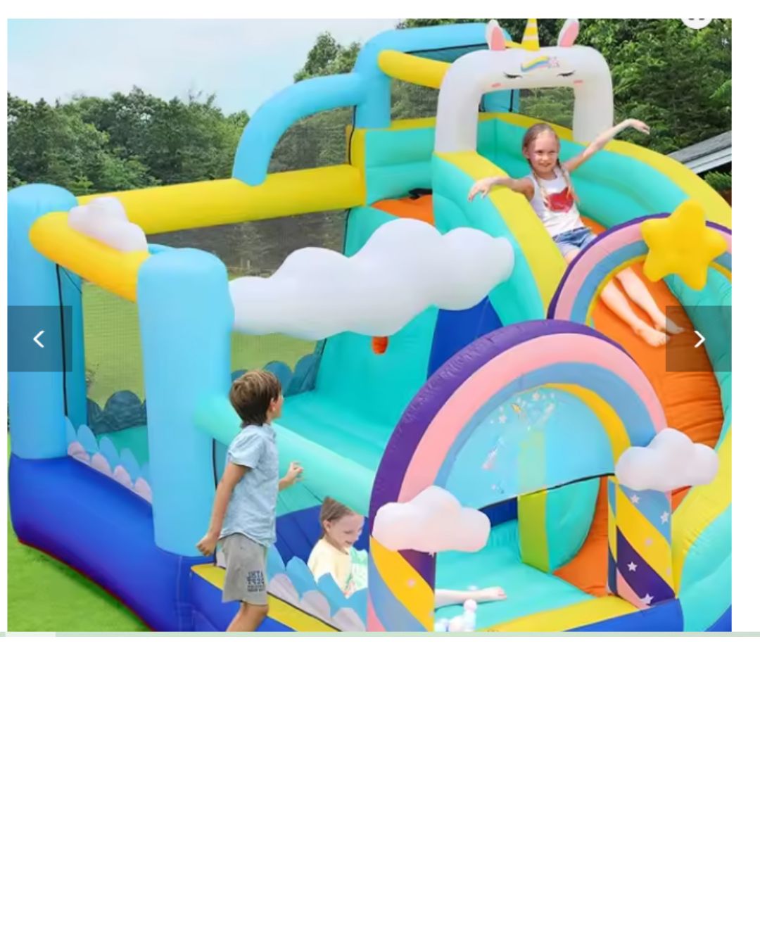 Flobo Unicorn Bouncy Castle for Kids 320 x 290 x 235cm