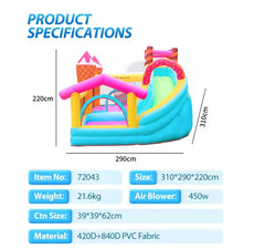 Flobo Ice Cream Bouncy House Castle for kids 310X280X225cm