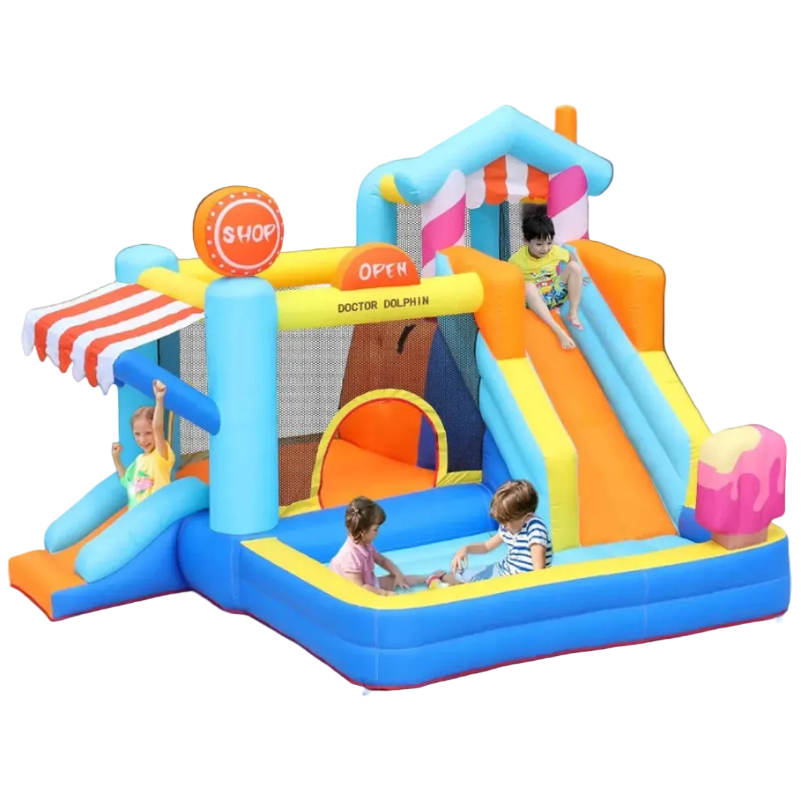 Flobo Water Park Bouncy House Castle for kids 343 x 320 x 235cm