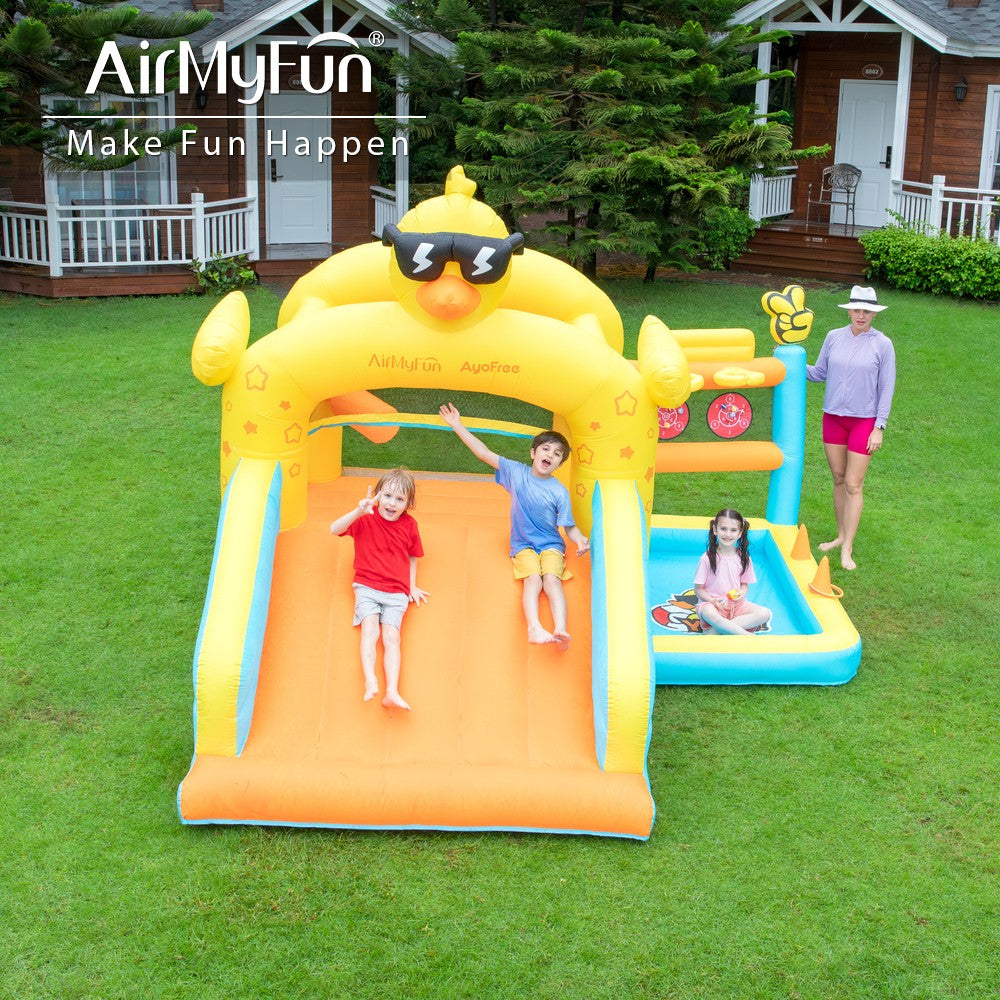 Flobo Little Duckling Bouncy House Castle for kids 340 x 337 x 225cm