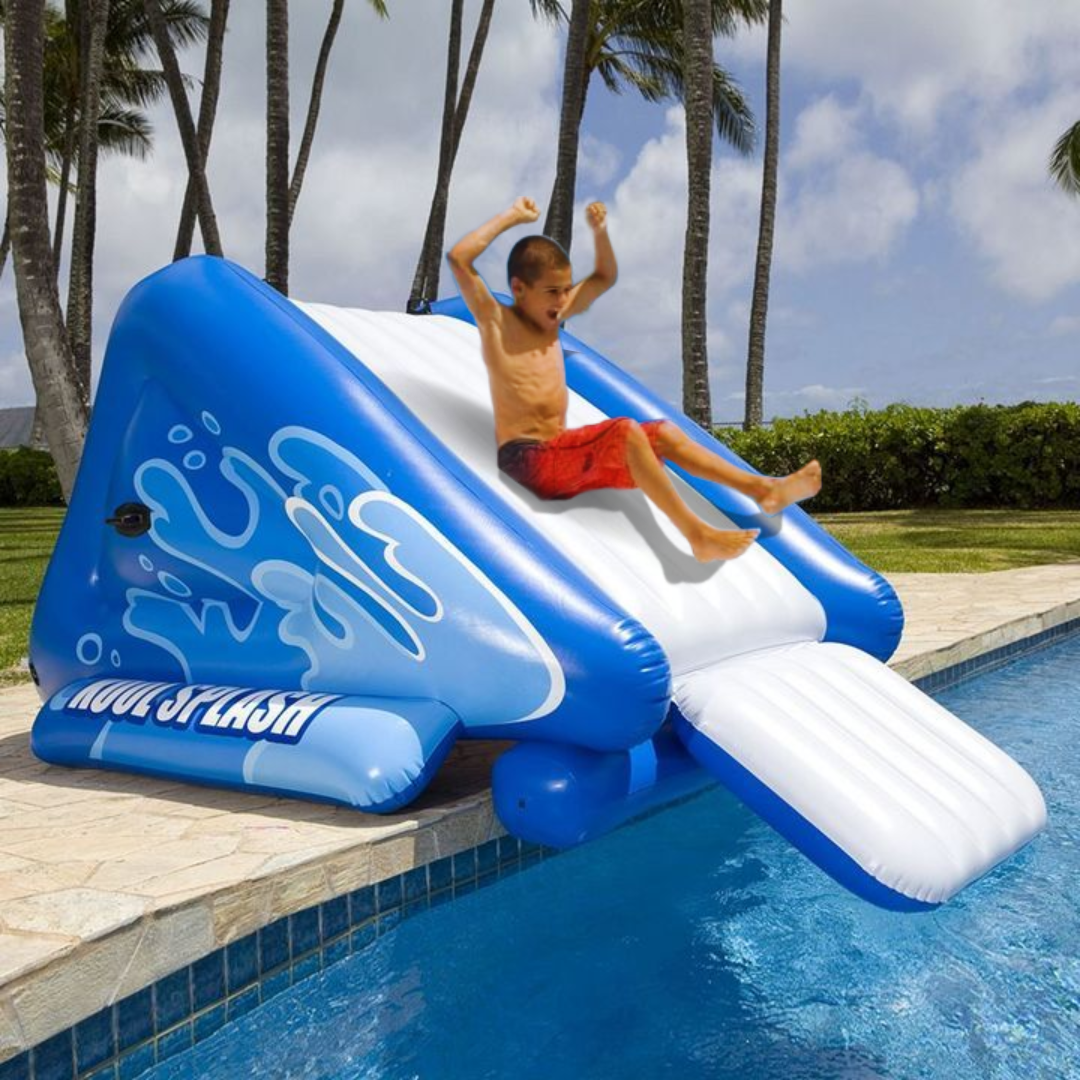 Intex Kool Splash Inflatable Water Slide Swimming Pool Play Center with Built in Sprayers for Kids and Adults, Ages 6 and Up