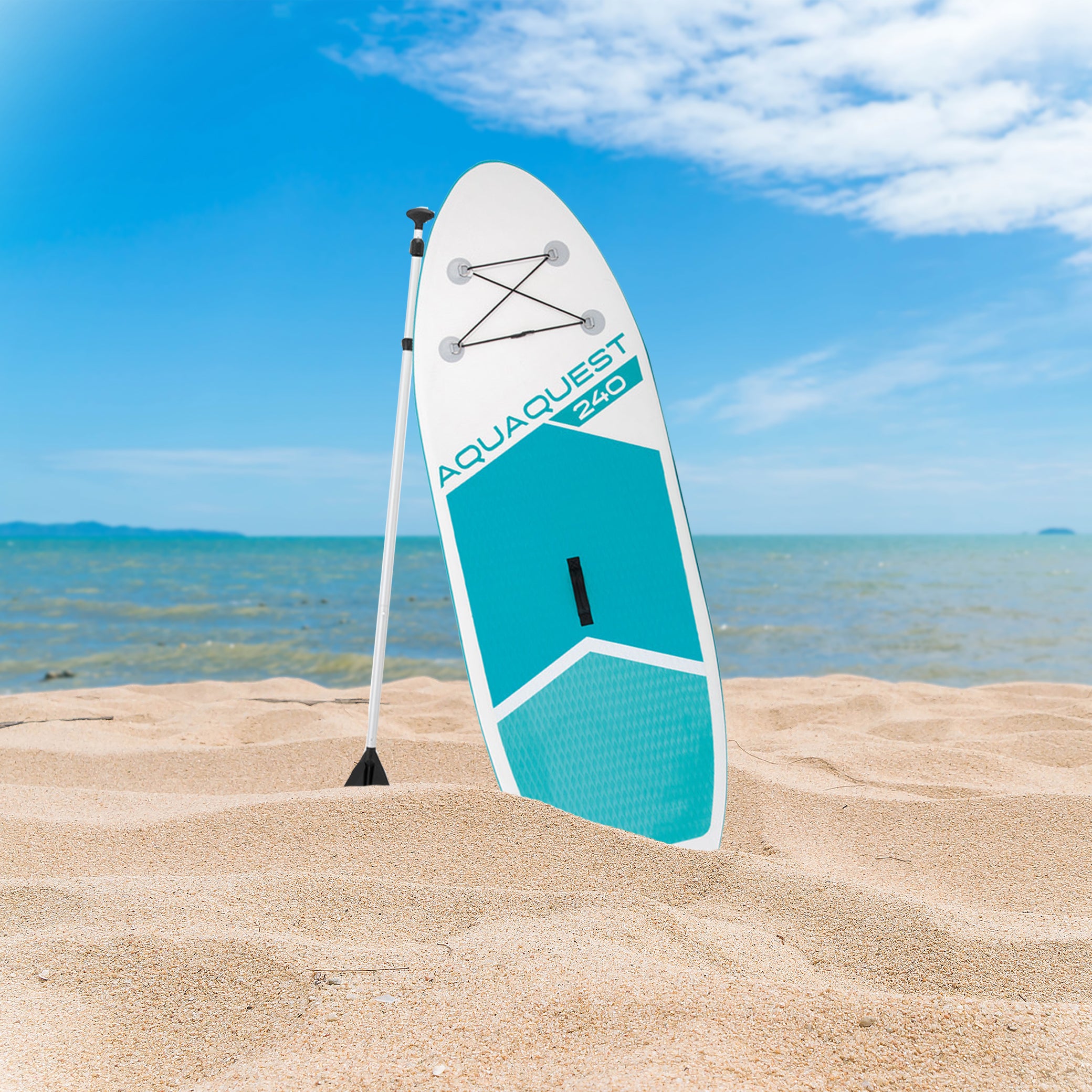 8' AquaQuest® 240 Inflatable Paddle Board Package