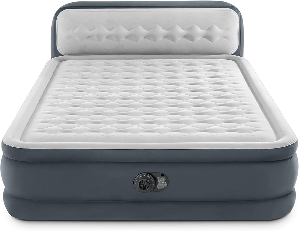 Intex Ultra Plush Dura Beam Deluxe Airbed with Built in Pump (Queen)