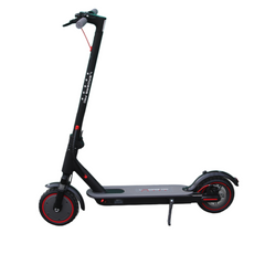 Black electric scooter on a white background