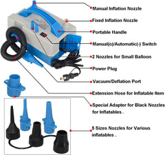 Balloon Stuffing Machine, Inch Balloon Expander with 3 Sizes of Opening and Trachea for Wedding Christmas Birthday Party Gift Art Decoration Supply