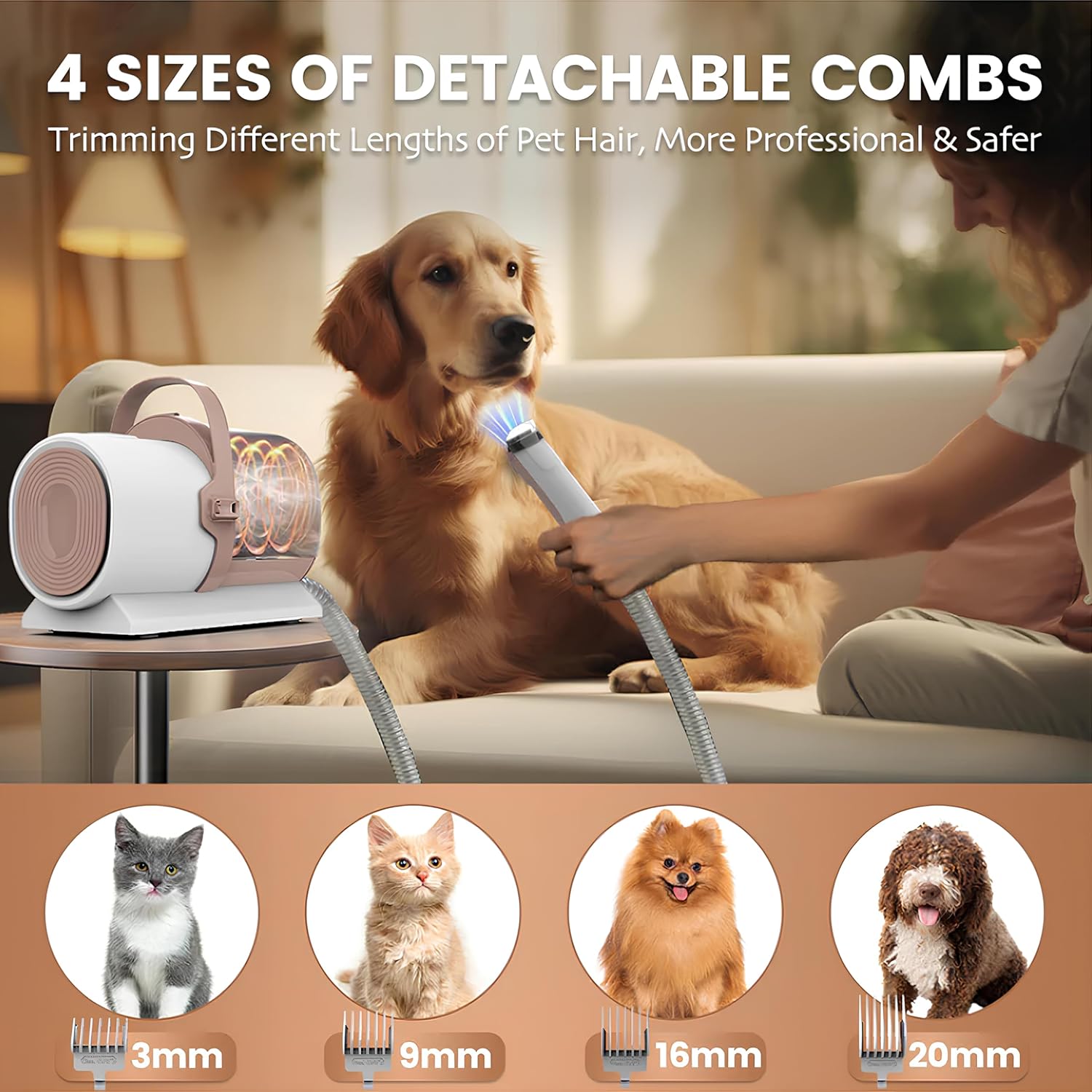 5-in-1 Pet Grooming Vacuum Kit for Dogs & Cats (PG50)