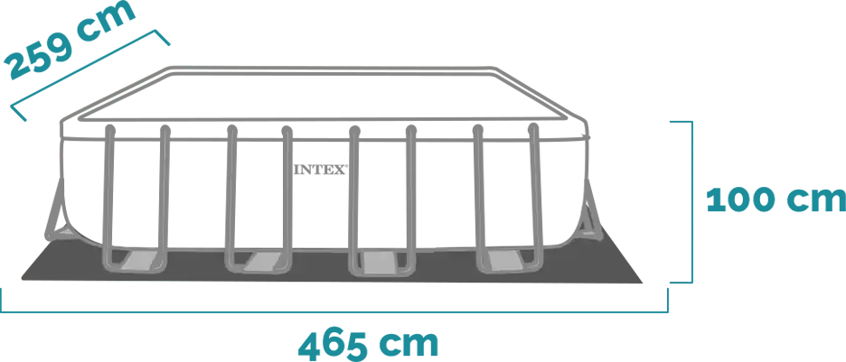 Chevron Prism Frameth Rectangular Pool Set 4.00x2.00x1.00mt. Ages 6+