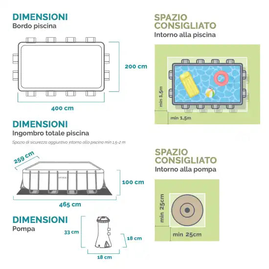 Chevron Prism Frameth Rectangular Pool Set 4.00x2.00x1.00mt. Ages 6+