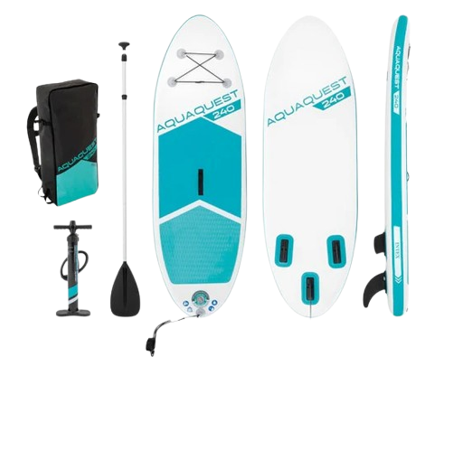 8' AquaQuest® 240 Inflatable Paddle Board Package