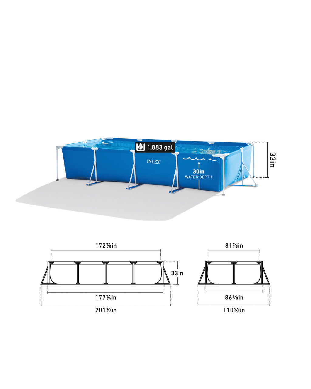 Intex Swimming Pool 450 x 220 x 84 cm
